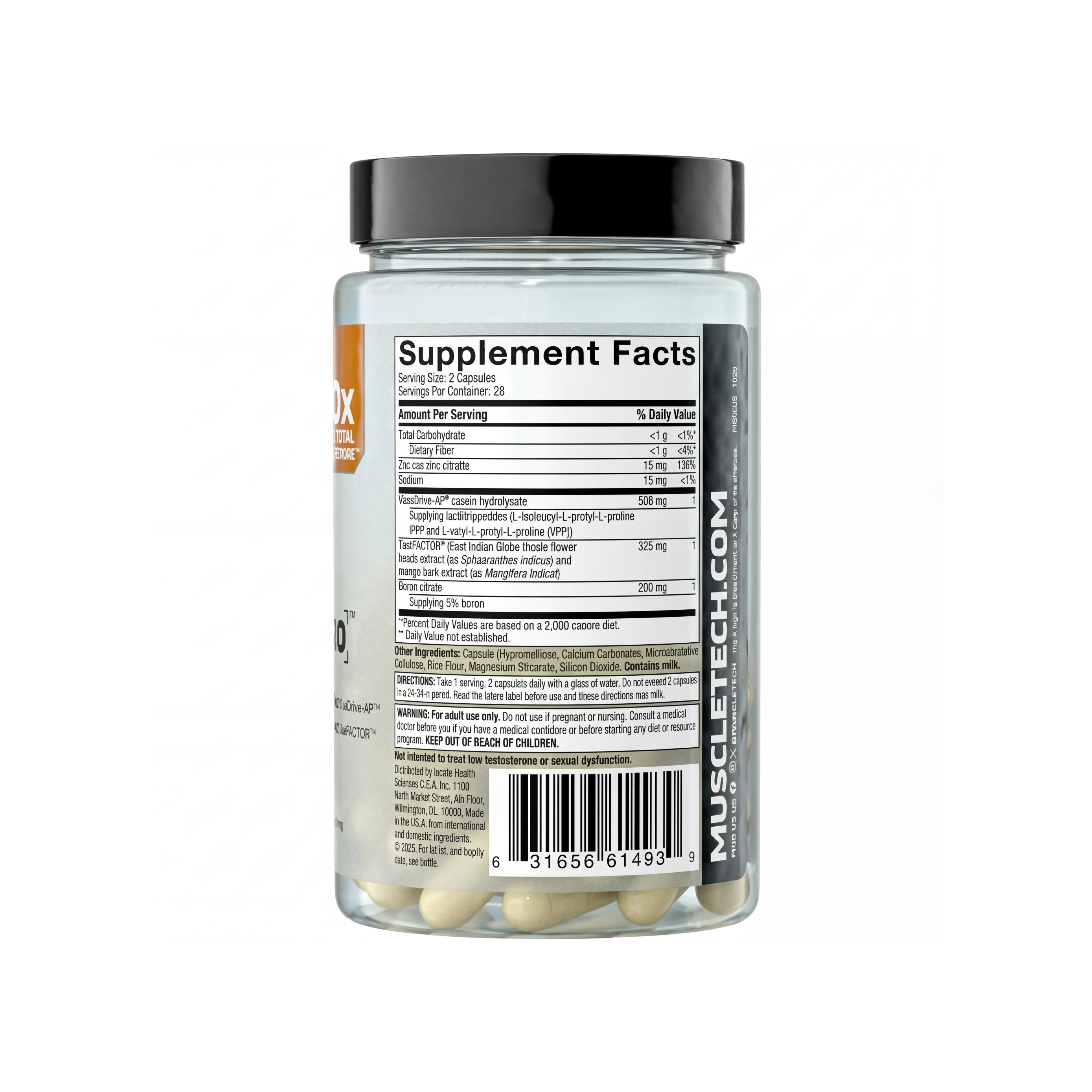 MuscleTech Test Peptid T10 – Testosteron Artırıcı – Sağlıklı Libido Desteği (56 Capsules)